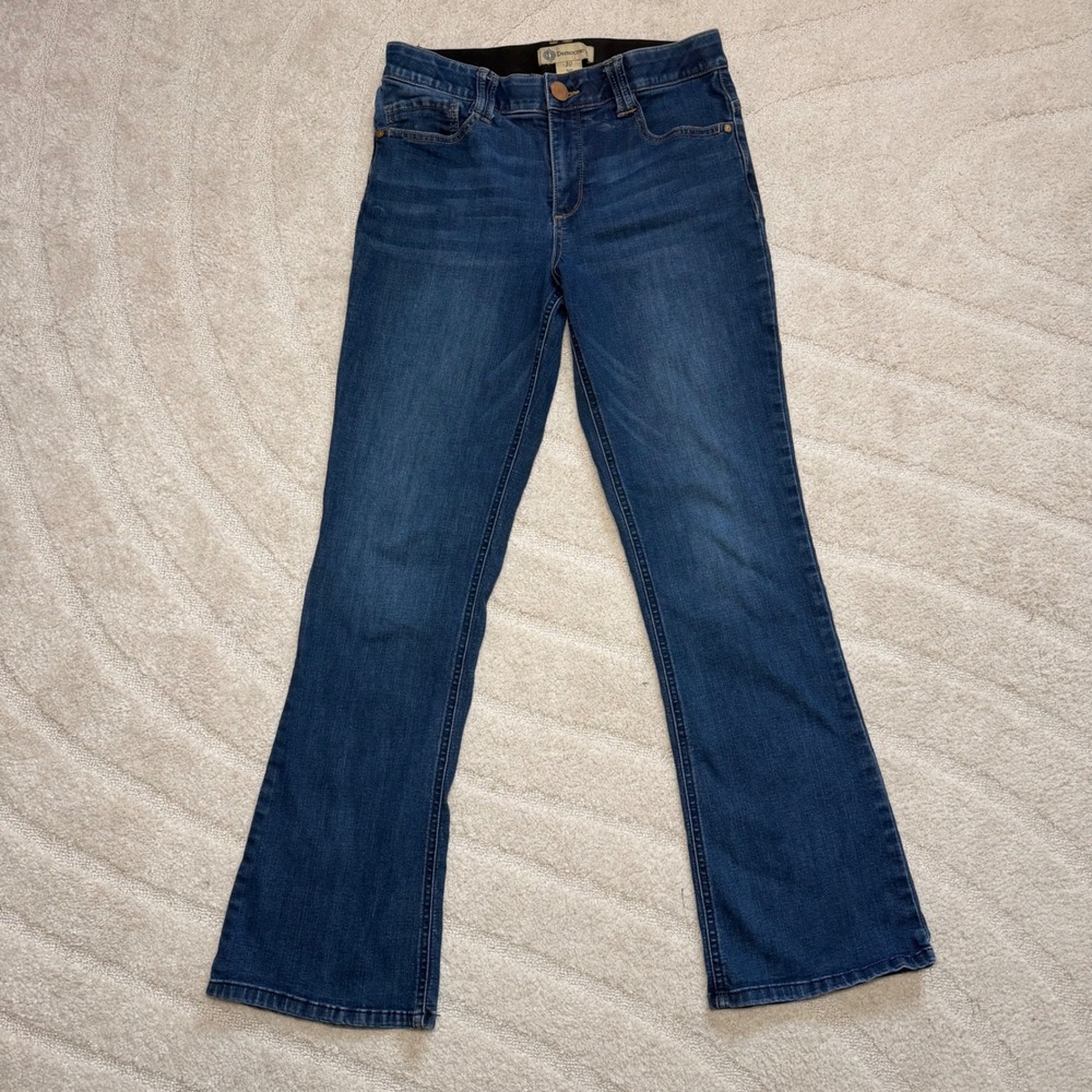 Democracy Ab Solution Bootcut Jeans Dark Wash Blue Denim 10 pull on stret h